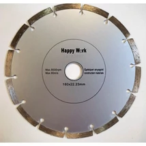 180mm   gyémánt.segms.  HappyW (HappyWork gyémánt vágókorong kézi gépre) Happy Work 12183800