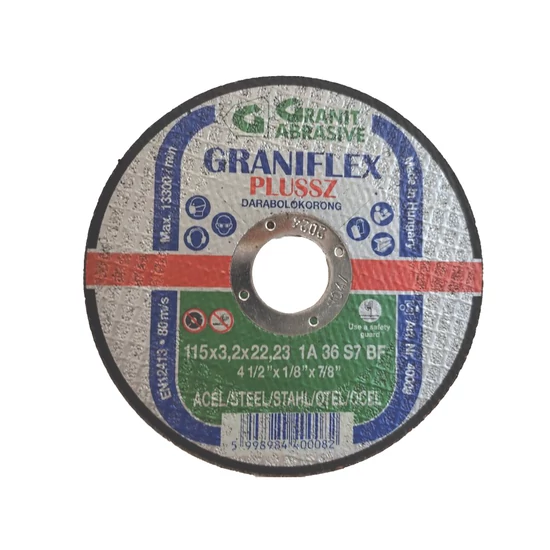 115x3,2 1A36S-BF Graniflex Grá (Graniflex acél vágókorong)  12080420