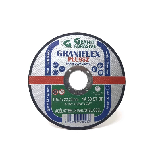 115x1   1A60S-BF Graniflex Grá (Graniflex acél vágókorong)  12082280