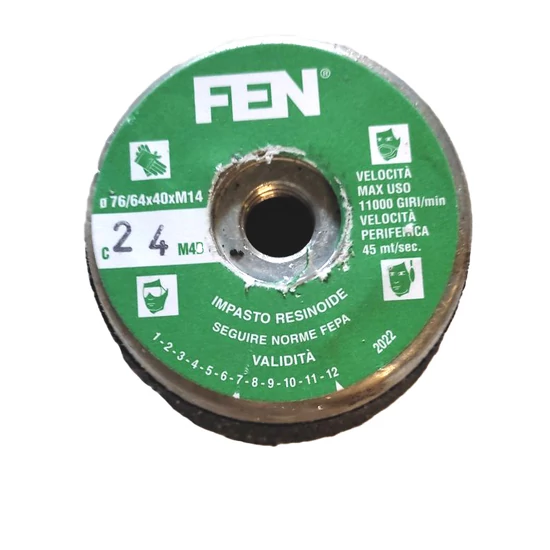 76/64x40xM14 1C 24 Bakelit FEN (Menetes kúpos fazék alakú bakelit köszörűkorong) FEN 34030024