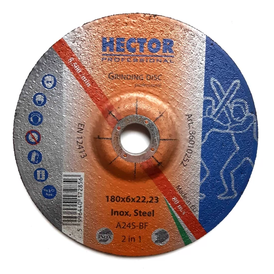 180x6 A24S-BF 2in1 Hector (egyéb inox tisztítókorong) Hector 36010252
